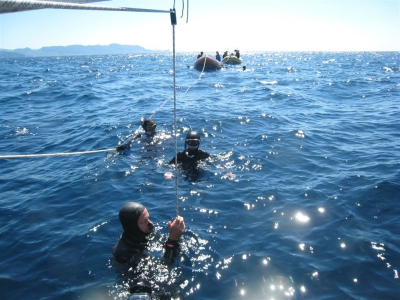 The blue mediterranean sea