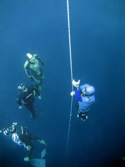 Ascending from 96 meters FIM